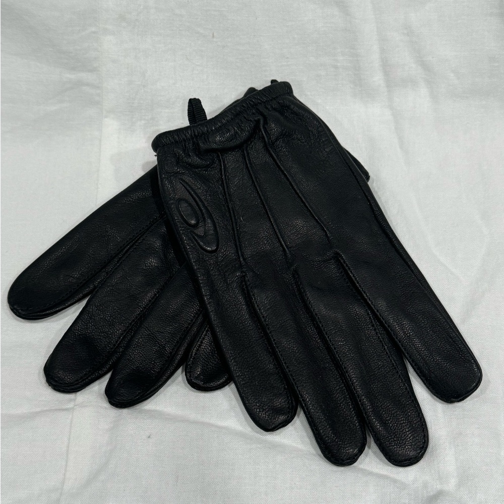Hatch black leather police search gloves